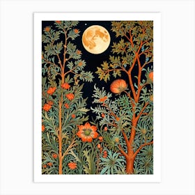 Moonlight In The Forest 3 Art Print