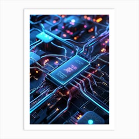 Computer Circuit Board 4 Art Print