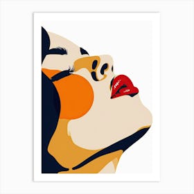 Kiss, Minimalism Art Print