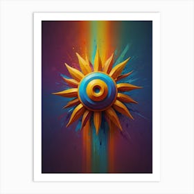 Abstract Sun Art Print