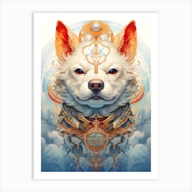 Dog In The Clouds Art Print