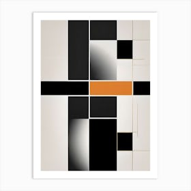 Intersectional Harmony: Digital Minimalist Geometric Abstraction Artwork Art Print