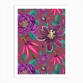Passiflora Hellebore Flower Art Print