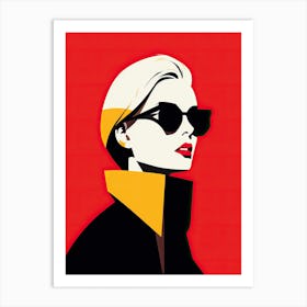 Sexy Woman In Sunglasses Art Print