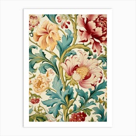 Floral Wallpaper 364 Art Print