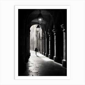 Salamanca, Spain, Black And White Analogue Photography 3 Art Print