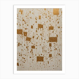 Gold Splatter no2 Art Print