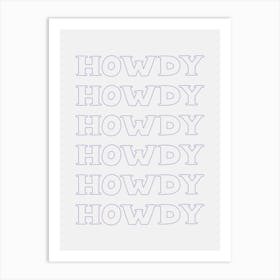 Purple Howdy Art Print