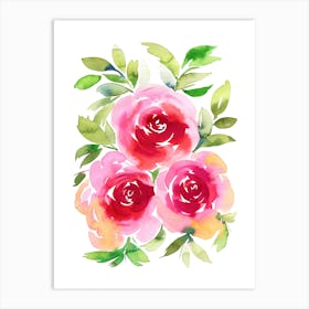Rose Floral Bouquet 3 Art Print