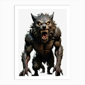 Spooky Werewolf Art Print