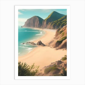 Sandy Beach Landscape Art Print