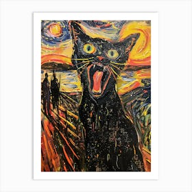 Scream Cat 3 Art Print