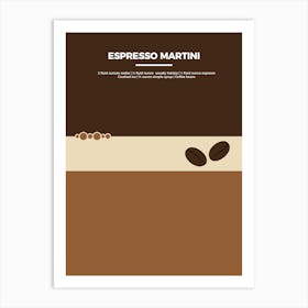 Cocktail Poster Espresso Martini 2 Art Print