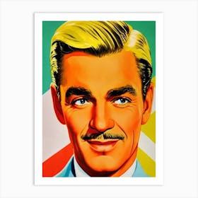 Clark Gable Colourful Pop Movies Art Movies Art Print