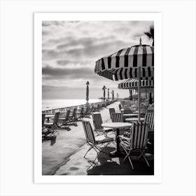 Nice, France, Mediterranean Black And White Photography Analogue 5 Art Print