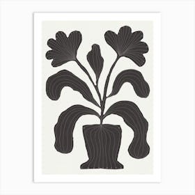 Linocut Flowers 2 Art Print
