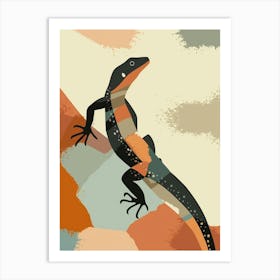 Monitor Lizard Modern Design Illustration 2 Art Print