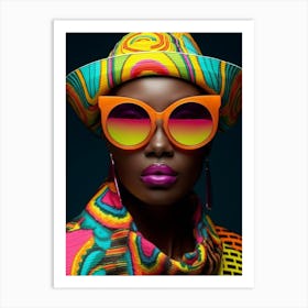 Vibrant Bold Portrait 1 Art Print