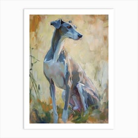 Greyhound Acrylic Painting 6 Art Print
