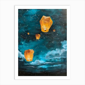 Sky Lanterns 2 Art Print