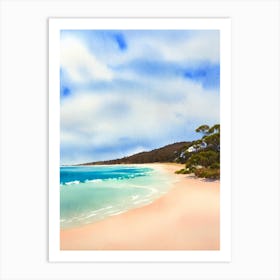 Yarra Bay Beach, Australia Watercolour Art Print