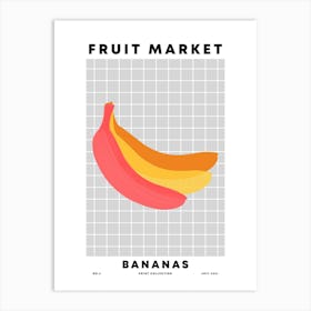 Bananas Fruit Market Art Print