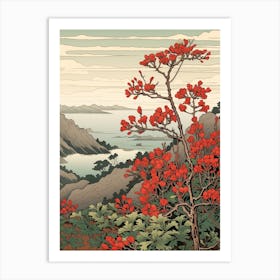 Hagi Bush Clover 3 Japanese Botanical Illustration Art Print