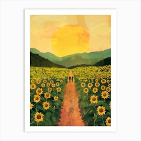 Sunflower Plantation Art Print