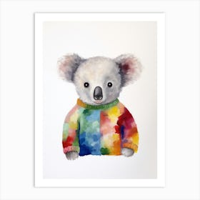 Baby Animal Wearing Sweater Koala 2 Art Print