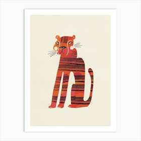 Moody Tiger Illustration Art Print