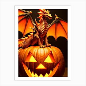 Pumpkin Dragon Art Print