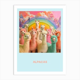 Alpacas Rainbow Poster 2 Art Print