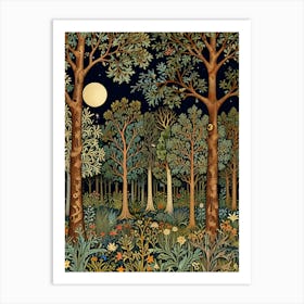 William Morris Forest At Night 16 Art Print