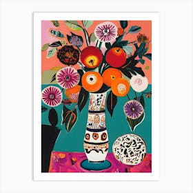 Oranges In A Vase 1 Art Print