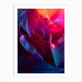 Abstract Background Of Leaves Art Print