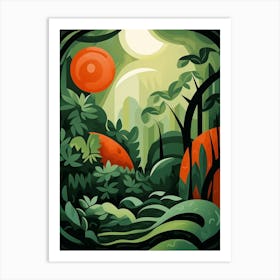 Jungle Abstract Minimalist 4 Art Print