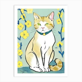 Van Gogh cat Art Print