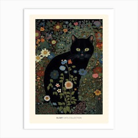 Gustav Klimt  Style Black Cats Collection Art Print