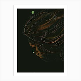 Girl With Long Hair 17 Art Print