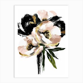 Black And White Flowers 1 Art Print