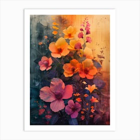 Abstract Flowers 8 Art Print