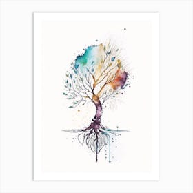 Tree Of Life (Immortality) Symbol Minimal Watercolour Art Print