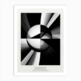 Infinity Abstract Black And White 4 Poster Art Print