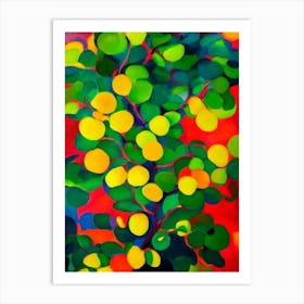 Feijoa Fruit Vibrant Matisse Inspired Painting Fruit Art Print