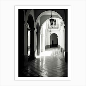 Seville, Spain, Black And White Analogue Photography 4 Art Print