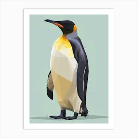 Emperor Penguin Santiago Island Minimalist Illustration 2 Art Print