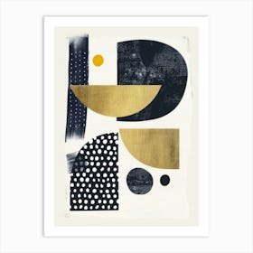 Abstract Black And Gold 2 Art Print