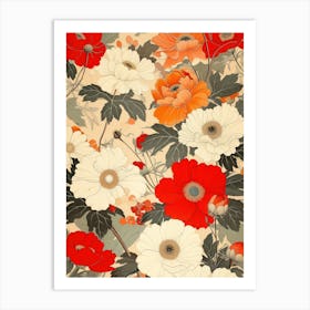 Hokusai  Great Japan Floral Japanese 11 Art Print