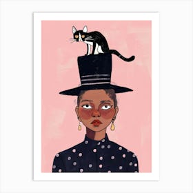 Cat On A Hat Art Print