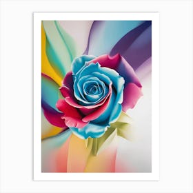 Colorful Rose Art Print